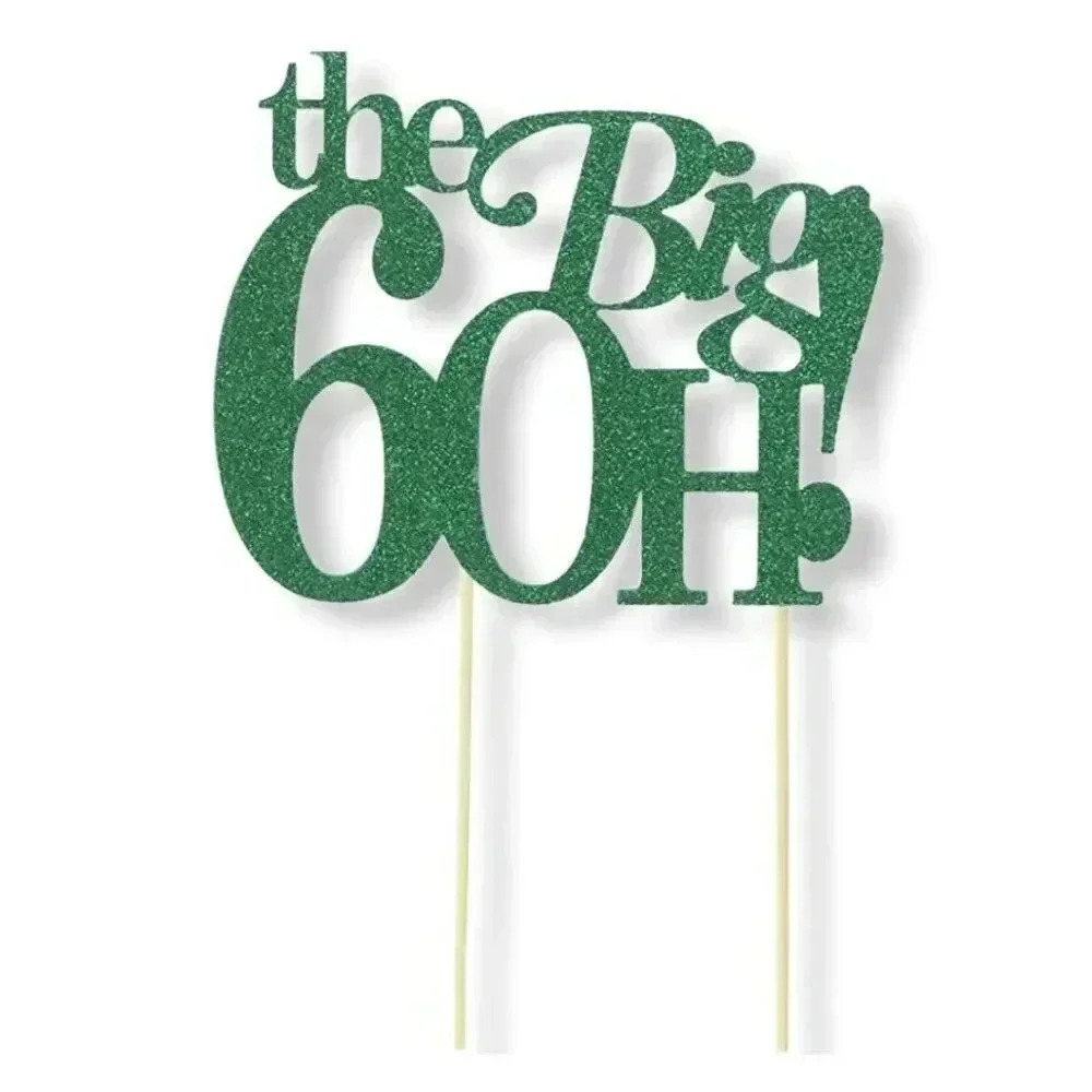 All About Details Green The Big 6OH! Cake Topper